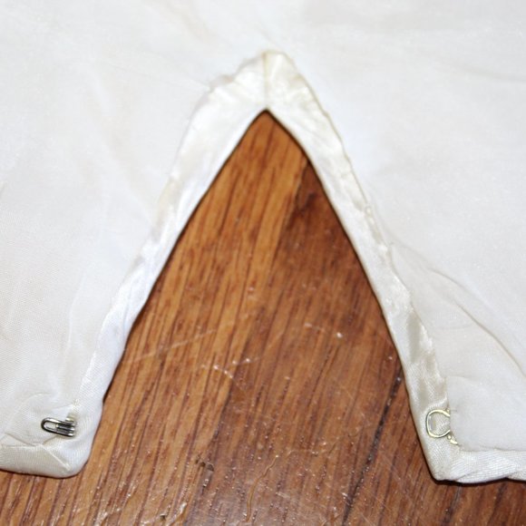 Vintage Millay Ivory Lambswool Angora Satin Cardigan Button Sweater Womens S - Picture 8 of 16